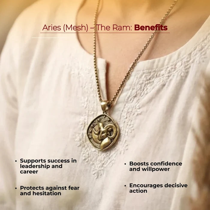 Aries (Mesh) Rashi Pendant - view 3