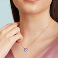 Away from the Monday Blues 925 Silver Necklace in Rose Gold