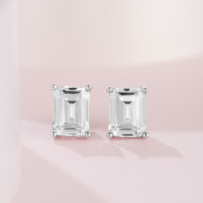 Baguette 925 Silver Studs