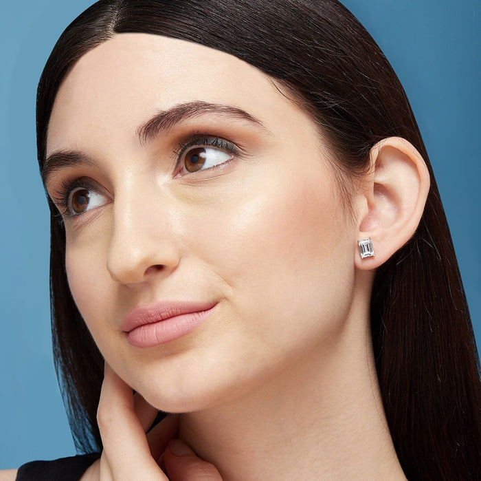 Baguette 925 Silver Studs
