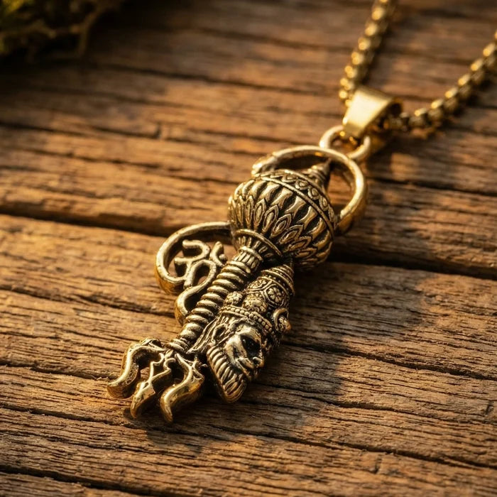 Hanuman Gada gold plated pendant for men and women
