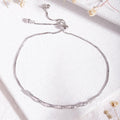 Bamboo Look 925 Silver Bracelet