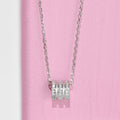 Barrel CZ 925 Sterling Silver Necklace