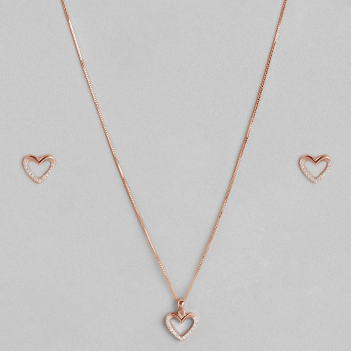 Be my Valentine Rose Gold 925 Silver Jewellery Set