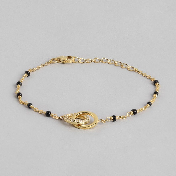 Beaded CZ 925 Silver Mangalsutra Bracelet