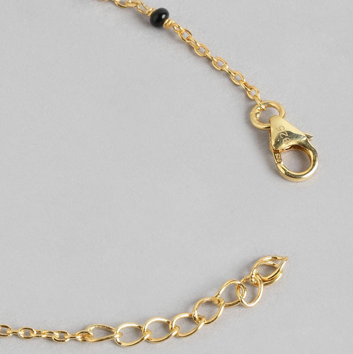 Beaded CZ 925 Silver Mangalsutra Bracelet