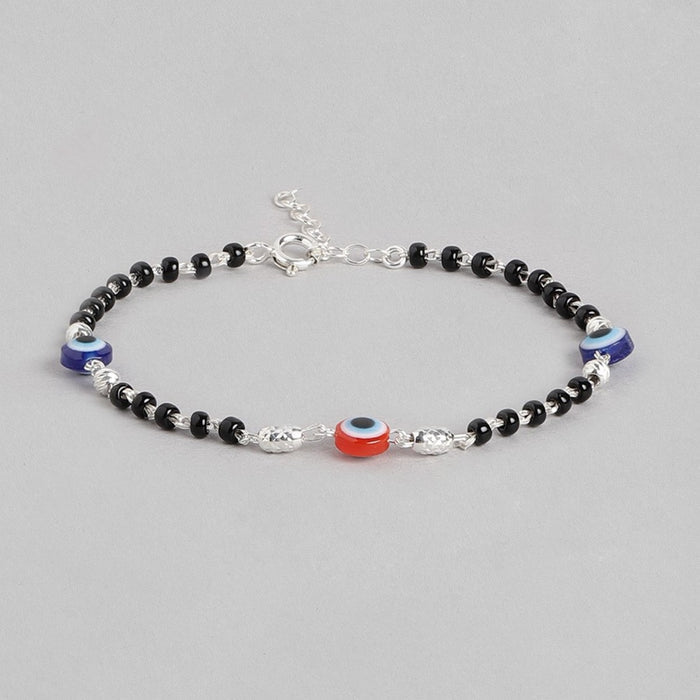 Beaded Evil Eye 925 Sterling Silver Chain Bracelet Gift Hamper