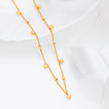 Beaded Gold Plated 925 Sterling Silver Necklace