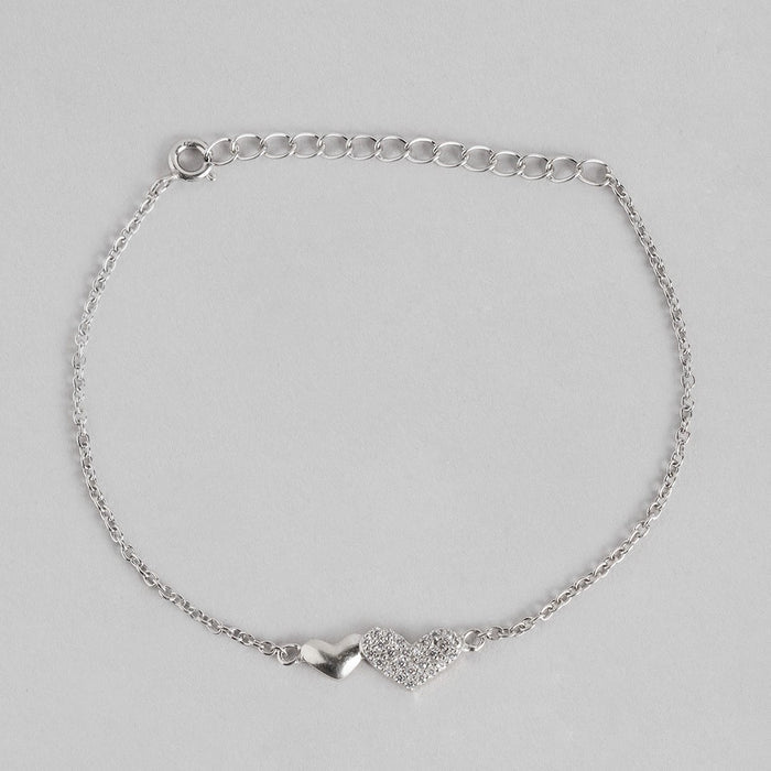 Beating Heart 925 Sterling Silver Combo Bracelet