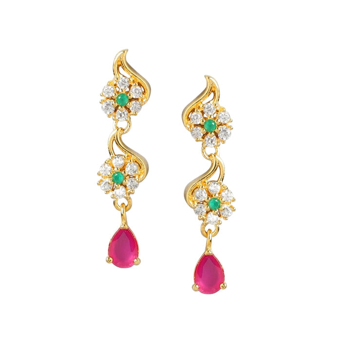 Beautifully Glittering Gold Plated 925 Sterling Silver Jewelry Set