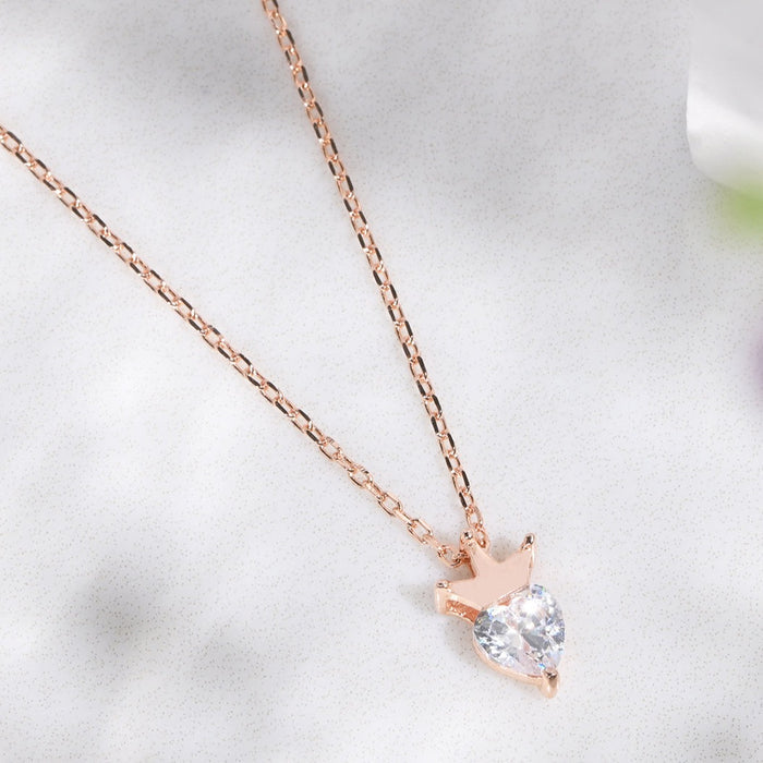 Beloved Rose-Gold Plated 925 Sterling Silver CZ Necklace