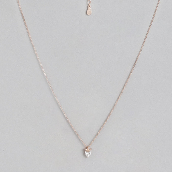 Beloved Rose-Gold Plated 925 Sterling Silver CZ Necklace