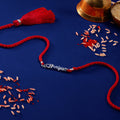 Bhai's Pride Rhodium-Plated Sterling Silver Thread Rakhi For Him