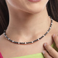 Black beaded Studded Pearls Necklace