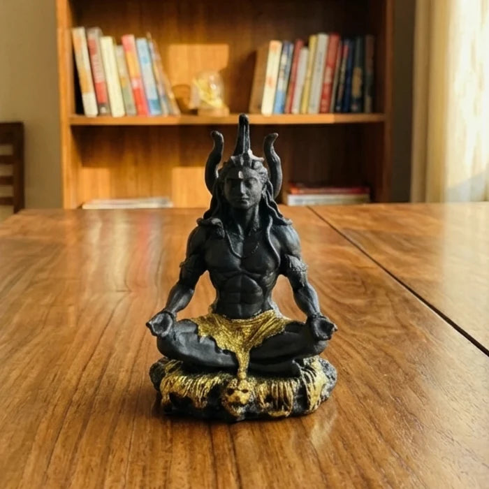 Black & Gold Shiva Idol – For Car, Office & Home - view 2