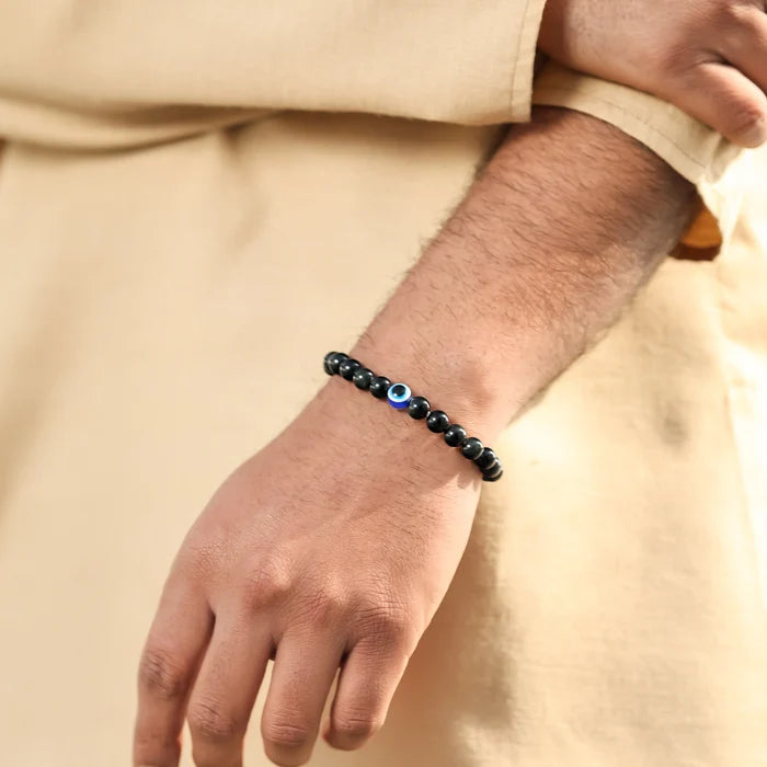 Black Obsidian Evil Eye Bracelet