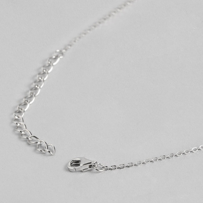 Black Rose Drops 925 Sterling Silver CZ Necklace