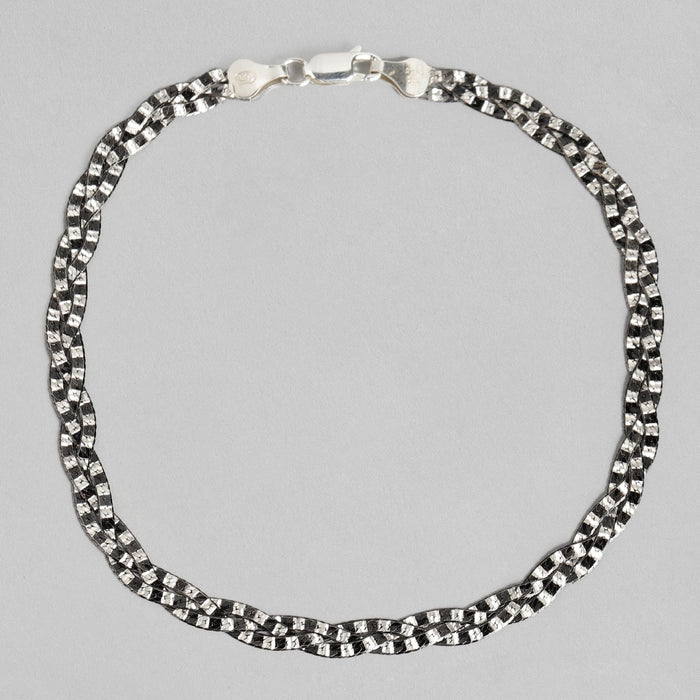 Black Tangled 925 Sterling Silver Anklet
