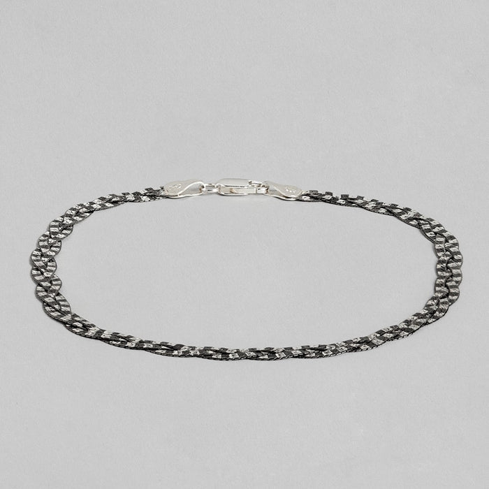 Black Tangled 925 Sterling Silver Anklet