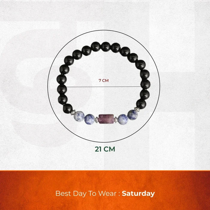 Black Tourmaline Bracelet (Kumbh Rashi) Aquarius - view 3