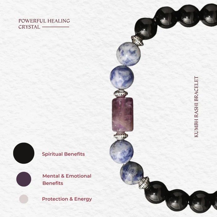 Black Tourmaline Bracelet (Kumbh Rashi) Aquarius - view 4