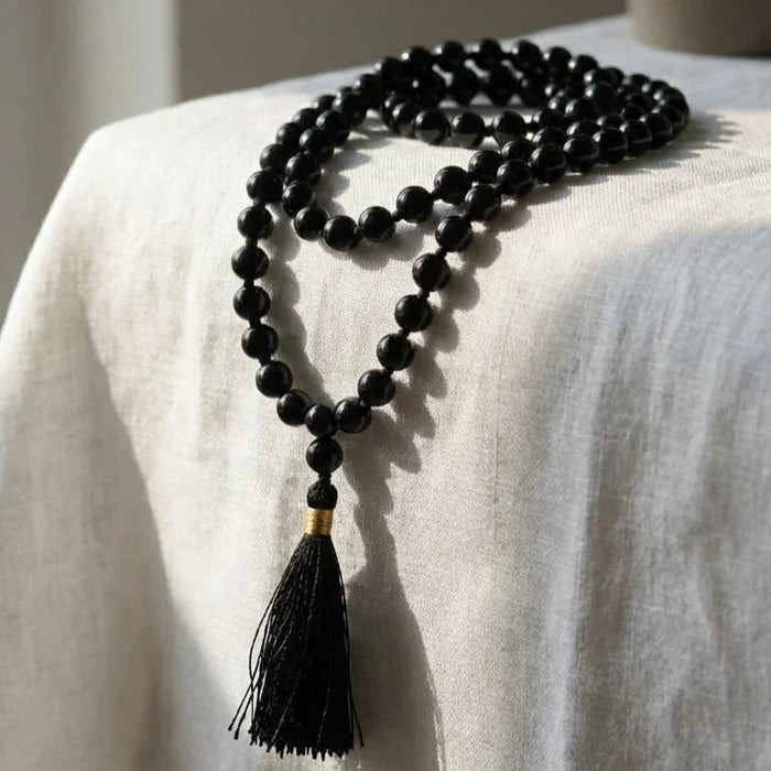 Black Tourmaline Stone Mala 108 Beads - view 3