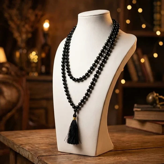 Black Tourmaline Stone Mala 108 Beads - view 5