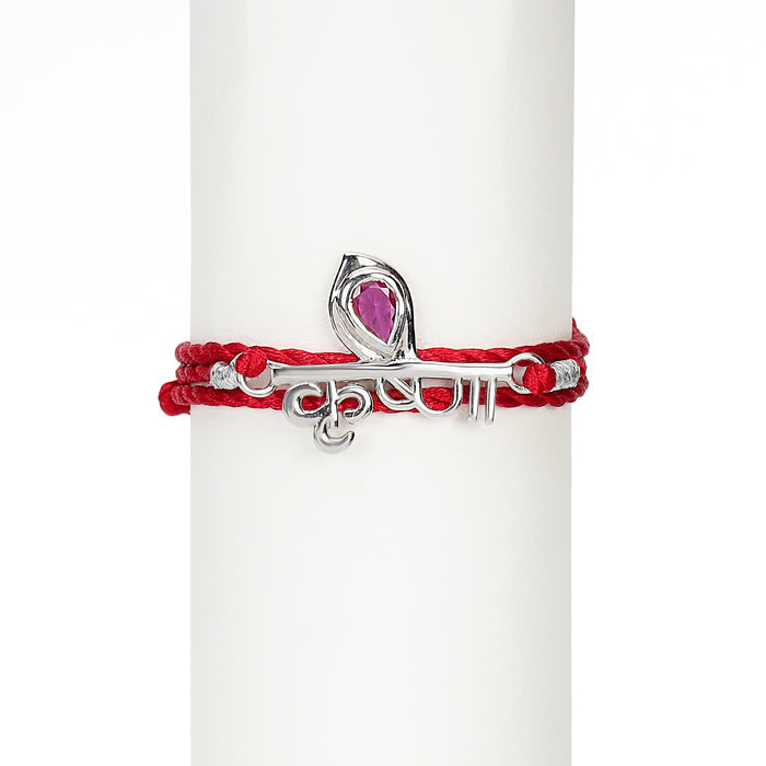 Blessed Krishna Ji Rhodium-Plated Sterling Silver Thread Rakhi For Him