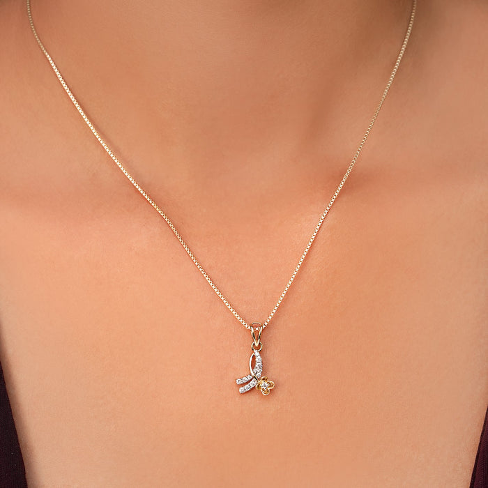 Bloom Gold Pendant with Lab-Grown Diamonds without Chain
