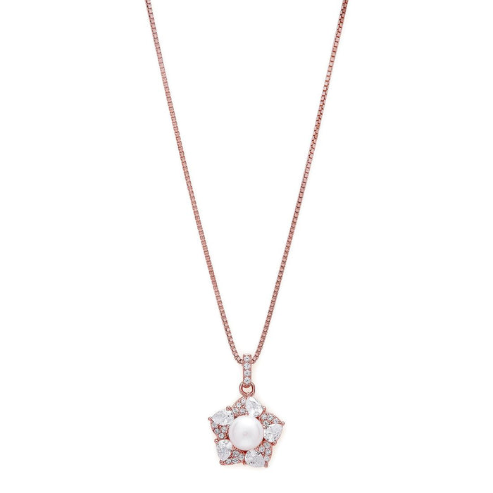 Blooming Elegance Rose Gold-Plated 925 Sterling Silver Jewelry Set
