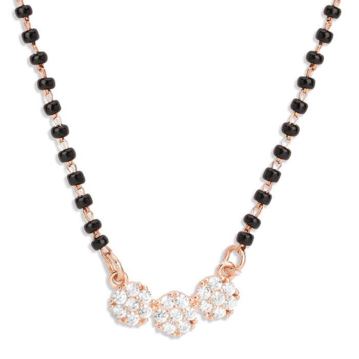 Blooming Elegance Rose Gold Plated 925 Sterling Silver Mangalsutra