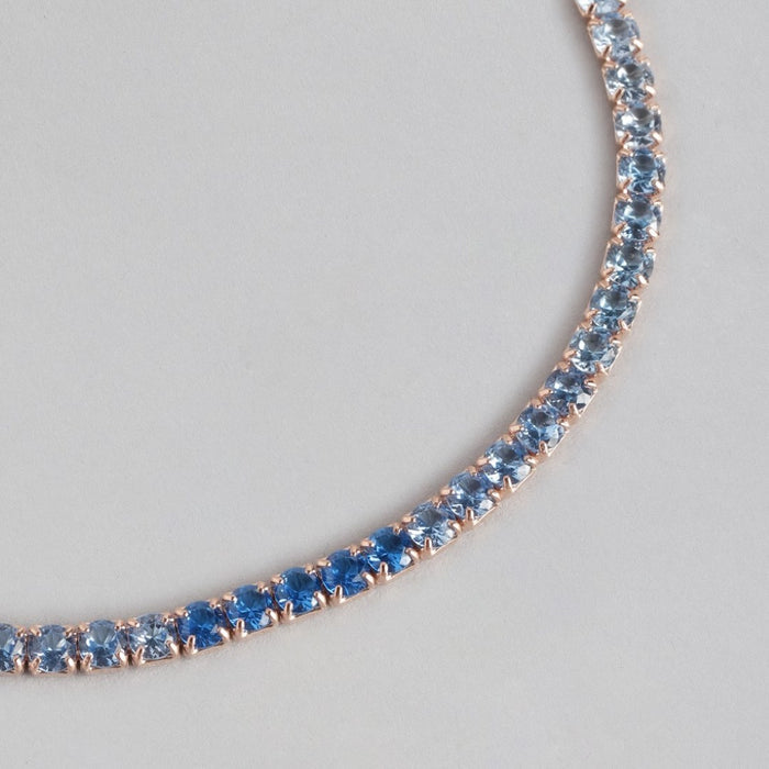 Blooming Elegance Rose Gold-Plated CZ 925 Sterling Silver Bracelet