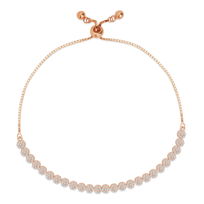 Blooming Grace Rose Gold Plated 925 Sterling Silver Flower Bracelet