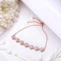 Blooming Petals Rose-Gold Plated 925 Sterling Silver Flower Bracelet