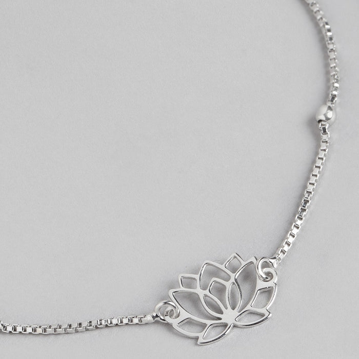 Blooming Serenity Rhodium-Plated 925 Sterling Silver Bracelet
