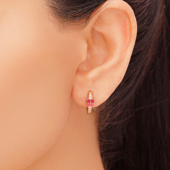 Blossom Blush Rose Gold Plated 925 Sterling Silver Earrings