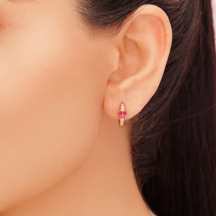 Blossom Blush Rose Gold Plated 925 Sterling Silver Earrings