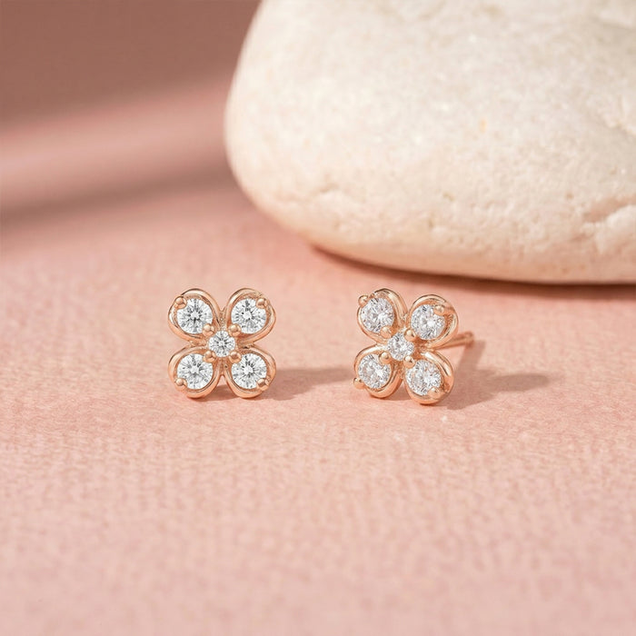 Blossom Glow 925 Silver Stud Earrings