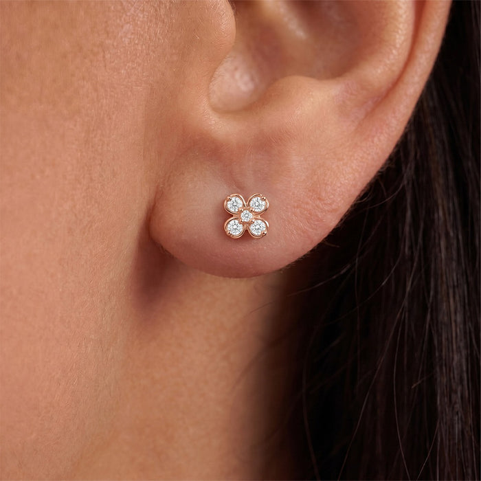 Blossom Glow 925 Silver Stud Earrings