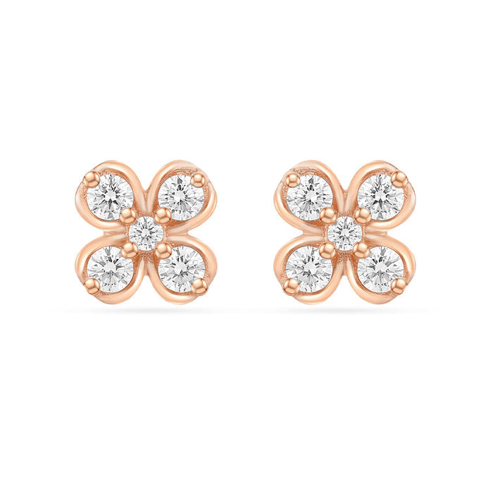 Blossom Glow 925 Silver Stud Earrings
