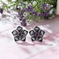 Blossom Oxidised 925 Sterling Silver Earrings