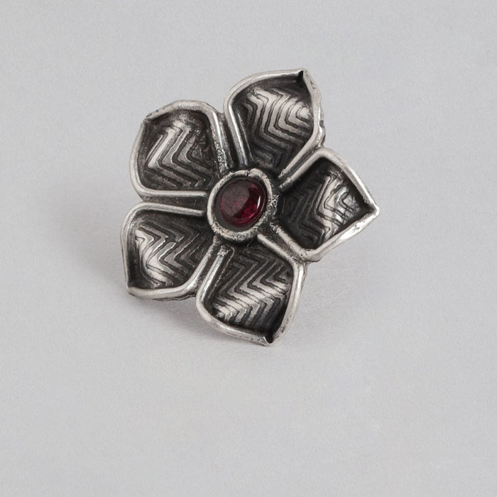 Blossom Oxidised 925 Sterling Silver Earrings