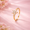 Blossoming Beauty Gold Plated 925 Sterling Silver Ring