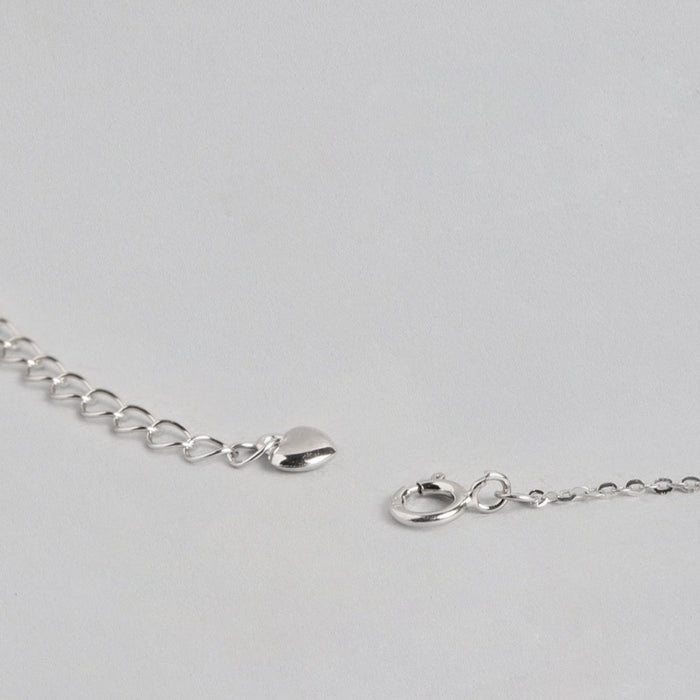 Blue Solitaire 925 Sterling Silver Necklace