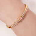 Blushing Elegance Gold Plated 925 Sterling Silver Bracelet