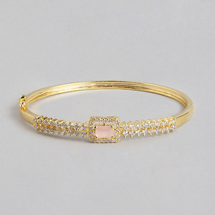 Blushing Elegance Gold Plated 925 Sterling Silver Bracelet