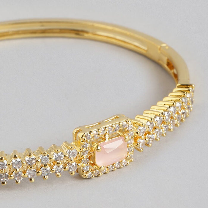 Blushing Elegance Gold Plated 925 Sterling Silver Bracelet