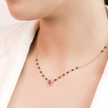 Blushing Vows CZ Rose Gold Plated 925 Silver Mangalsutra