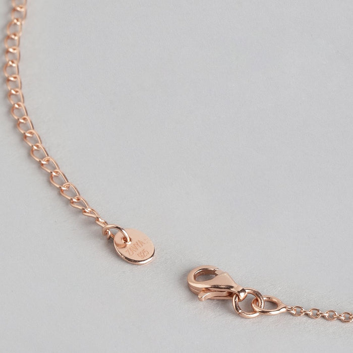 Blushing Vows CZ Rose Gold Plated 925 Silver Mangalsutra