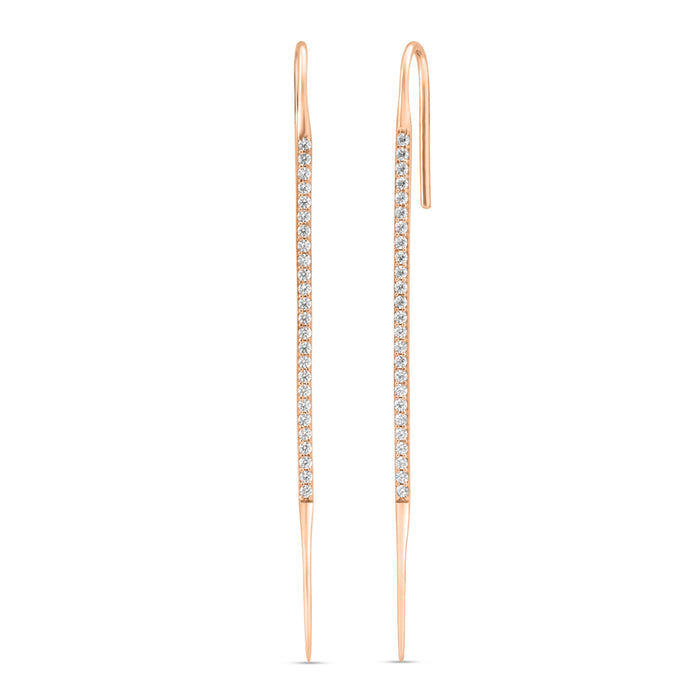 Bohemian Rose Gold Plated 925 Sterling Silver Ear Cuff Earrings